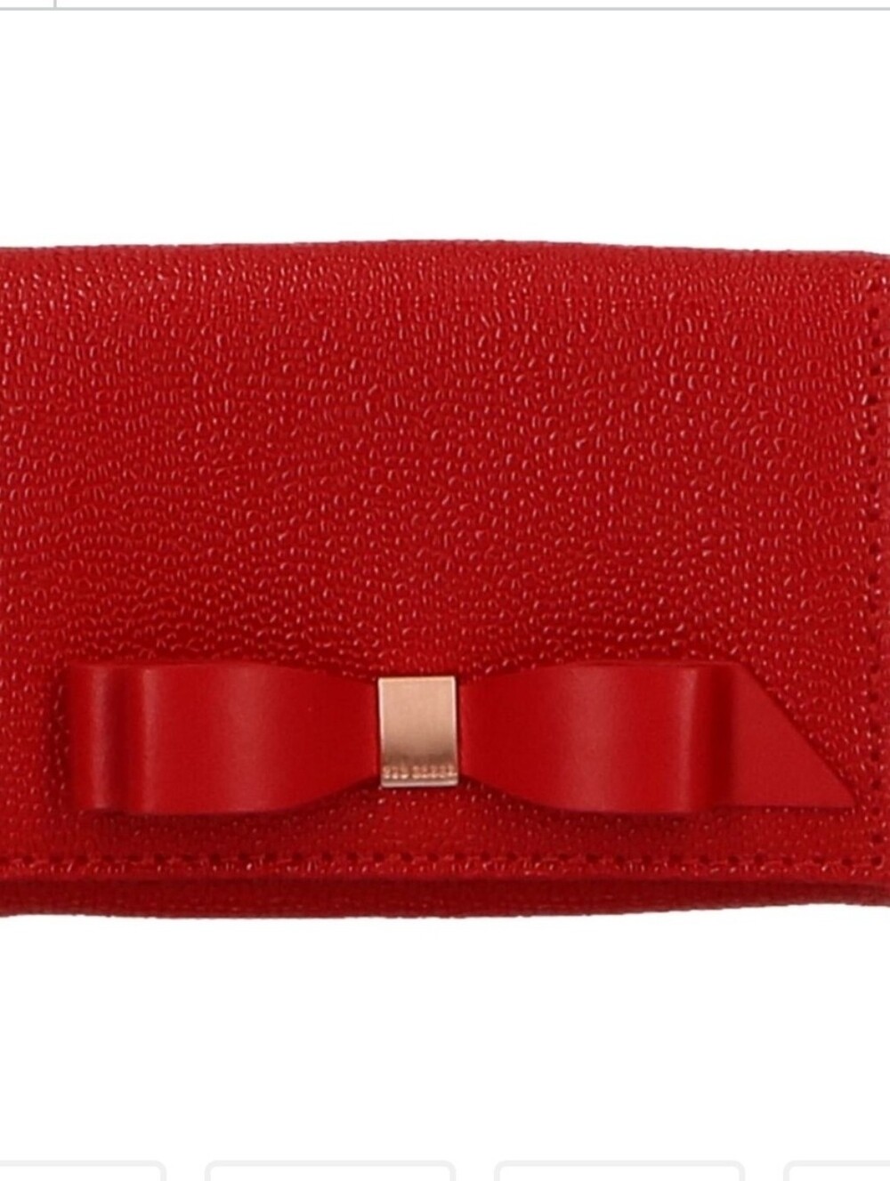 Ted Baker Leonyy Bow Flap Mini Purse In Red